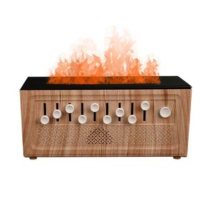 Retro Equalizer Flame Humidifier <strong>Audio</strong> Mixing Console Aroma <strong>Diffuser</strong> 3D Simulated Fire Cool Mist Maker with Sliders Knobs - Product Image 5