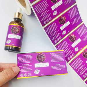 Étiquettes autocollantes écologiques en vinyle rectangulaires imperméables et résistantes à l'huile pour huile de traitement anti-âge Skin Divine 2OZ - Product Image 6
