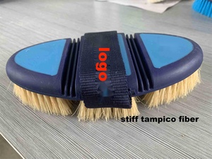 Venta al por mayor de fábrica, cepillo de fibra de Sisal de cerdas naturales, gran oferta, cepillo de fregado de caballos Flexible para cuidado intensivo de caballos - Product Image 5