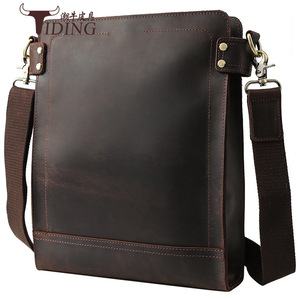 Sac messager pour homme en cuir véritable Tiding, grande capacité, durable, pour une utilisation en extérieur - Product Image 1