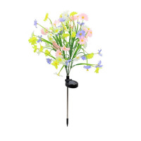Lampe solaire de jardin LED étanche IP65 à 7 pièces, 2700K blanc chaud, batterie incluse, certifiée FCC, garantie 1 an, Camomille