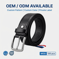 Ceinture en cuir véritable pour homme, boucle ardillon argentée, rouge, blanc, bleu, décontractée, affaires, OEM, ODM, vente en gros