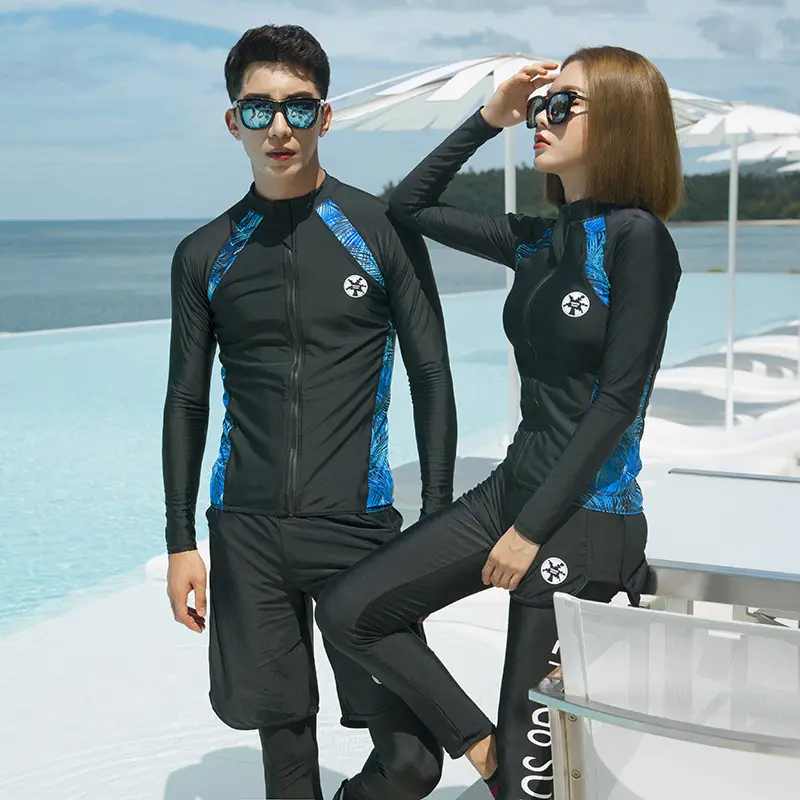 Custom Quick-drying Surfing Full-body Solid Color Water Sports Swimwear Swimsuit Wetsuits For Couple Women Men