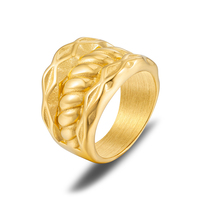 Bague de mode torsadée en forme de pain, multi-éléments, accessoires pour doigts