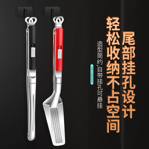 AkL 304 Stainless Steel Barbecue Tongs With <b>Hook</b> Design For Outdoor Grilling And Kitchen Use - Product Image 1