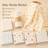 Couverture d'emmaillotage pour bébé nouveau-né et tout-petit, écologique, 120*120 CM, résistante aux plis, antibactérienne, en coton doux