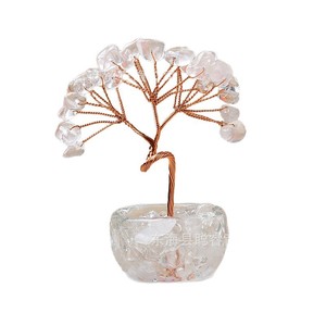 Arbre à Monnaie en Cristal, Arbre de Vie, Décoration de Bureau, Feng Shui, Cadeau de Bureau, Ensemble Multi-Pièces, Forme Irrégulière Jaune - Product Image 5
