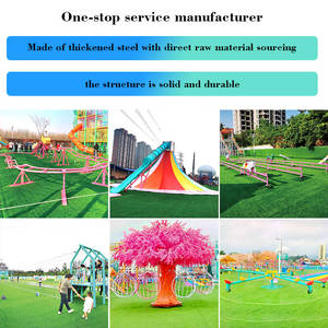 Équipement de terrain de <span class=keywords><strong>jeux</strong></span> pour enfants, zipline double pour enfants avec plateforme, <span class=keywords><strong>jeux</strong></span> d'amusement extérieurs non motorisés pour parents et enfants - Product Image 3