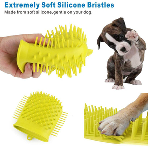Limpieza cepillo Copa suave con cerdas de silicona rápidamente lavado barro sucio patas y pies mascota Paw <span class=keywords><strong>limpiador</strong></span> - Product Image 4