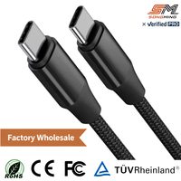 Câble USB Type C vers C 240W 5A de 1,2 mètre à chargement rapide, avec âme en cuivre pur et gaine en nylon tressé, pour ordinateur, batterie externe et appareil photo - Vente en gros