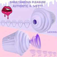 Vibrateur OEM en silicone pour stimulation clitoridienne, jouet sexuel féminin, stimulateur de mamelons et point G, ventouse clitoridienne, vibrateur en forme de crème glacée ou d'œuf pour femme