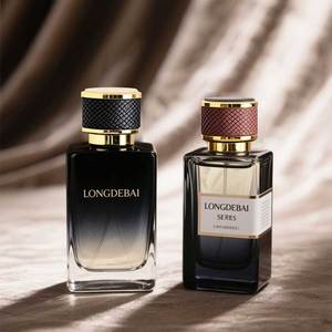 Nuevo Frasco de Perfume Cuadrado Negro Degradado de Lujo, 30ml 50ml 100ml, Frasco de Perfume de Vidrio Personalizado para Hombre con Tapa de Cuero - Product Image 4
