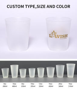 Bicchieri in <span class=keywords><strong>Plastica</strong></span> Personalizzati con Logo Promozionale 8oz 10oz 16oz 20oz 24oz 32oz Infrangibili in PET per Matrimoni Feste Bicchieri da Stadio Personalizzati - Product Image 4