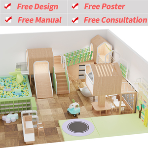 New Design Toddler Amusement Park Kids Wooden Children <b>Small</b> Indoor Playground Equipment, Children Indoor Playground - Product Image 2