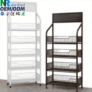 5 đặt dây kim loại giỏ kẹo khoai Tây Chip giá đồ ăn nhẹ hiển thị đứng cho thị trường - Product Image 1