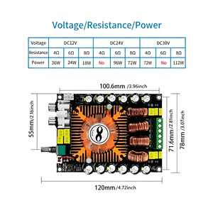 บอร์ดเครื่องขยายเสียงดิจิตอลกำลังสูง TDA7498E โมดูลช่องสัญญาณคู่ระบบสเตอริโอ2.0ระบบไฮไฟ2*160วัตต์ DC12V-36V รองรับ BTL320W - Product Image 2