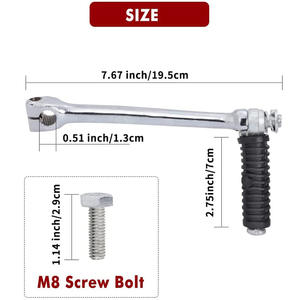 Zhennerui 110Cc Kick Start Lever 13Mm Stainless Steel For Off-road <b>Motorcycle</b> Left Side Repair Replacement - Product Image 4