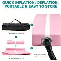 Tapis de gymnastique gonflable en PVC de 13 pieds, épaisseur 8 pouces, pour équipement de gymnastique, fourni directement par l'usine