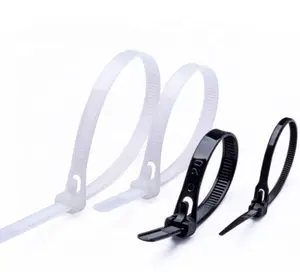 Reusable8*400mm Zip Ties Heavy Duty Zip Tie Thick Black Cable Ties Reusable for Multi-Purpose Use Indoor And Outdoor