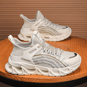 Chaussures de sport décontractées à lacets pour hommes, confortables et souples, design léger et tendance pour la course et la marche en extérieur, style robuste - Product Image 2