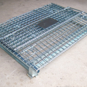 Heavy Duty Storage Foldable Metal Wire Mesh Box Pallet Cage