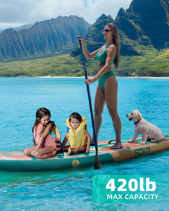 Factory Wholesale 11'*33"*6" Large Size Waterproof Drop Shipping Inflatable Paddle Board Wide All Round for Family Sup SW08/2 Dr - Product Image 3