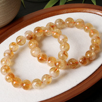 Accessoire de bijouterie en cristal de tour jaune naturel, perles tendance pour bracelet pour femme, vente en gros d'usine