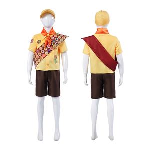Costume de cosplay Anime Wilderness Explorer up <span class=keywords><strong>Russell</strong></span> pour hommes et femmes - Ensembles assortis pour la famille, chemise à manches courtes, shorts et chapeau - Product Image 1