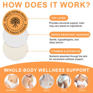 Parche Acentiallabs Parches de calma de equilibrio emocional privado con complejo de vitamina <span class=keywords><strong>B</strong></span> Parches de estrés de capa superior biodegradables - Product Image 4