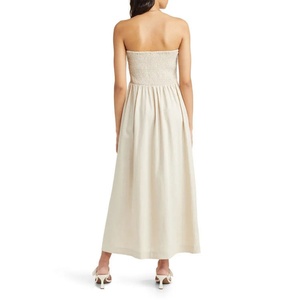 ชุดเดรสแฟชั่นใหม่สำหรับผู้หญิงชุดเดรสลำลองไม่มีสายหนังชุดเดรสปาร์ตี้ยาวหรูหราและการออกแบบสีทึบที่เรียบง่าย - Product Image 3