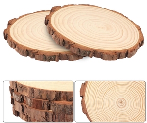 Grandi Dischi di Legno Grezzo e Cerchi in Legno Naturale Fai da Te per Decorazioni Creative per la Casa Opzione Logo Personalizzato - Product Image 3