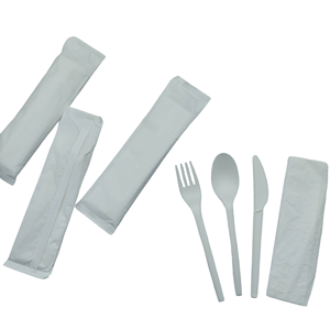 Ensemble de couverts robustes et compostables en CPLA PLA pour steak et salade, idéal pour la restauration et le camping - Product Image 3