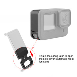 Étui de protection en Silicone pour caméra <span class=keywords><strong>GoPro</strong></span> <span class=keywords><strong>Hero</strong></span> 12 <span class=keywords><strong>11</strong></span> 10 9, <span class=keywords><strong>avec</strong></span> couvercle latéral pour objectif, <span class=keywords><strong>accessoires</strong></span> - Product Image 3