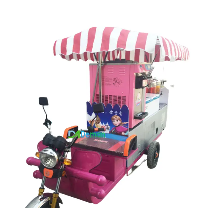 Sorvete macio para caminhão, sorvete não precisa de energia, vendedor de carrinho, dispensador triciclo