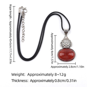 JOYA CADEAU Fashion 28*40MM en forme de <span class=keywords><strong>calebasse</strong></span> Aventurine <span class=keywords><strong>verte</strong></span> pierre d'agate pendentif en métal breloques de pierres précieuses utilisées pour <span class=keywords><strong>la</strong></span> fabrication de colliers - Product Image 5