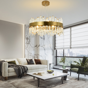 Luminaire suspendu LED élégant, lustre en cristal de luxe pour salon, chambre à coucher - Product Image 5
