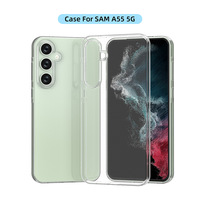 Coque de téléphone transparente antichoc en TPU ultra-mince pour Samsung S24 et pour iPhone