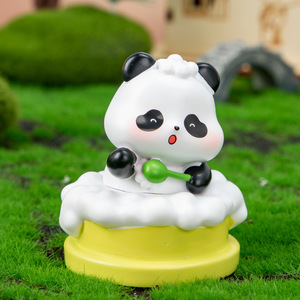 Figuras de Resina Yu Mo Craft Bear Dumplings Happy Daily Life, Mini Muñecas Coleccionables, Decoración de Escritorio, Set de Regalo - Product Image 4