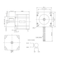 Moteur pas à pas hybride HEMM à haute réponse Nema 23, 4 fils bipolaires, 7,2 V, 1,8-1,0 N.m pour machines de gravure laser CNC