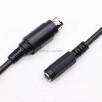 Adaptateur POWERE4PIN mâle à broches rondes vers femelle DC5.5*2.1MM/2.5MM, utilisé pour convertir l'adaptateur en câble de charge 0.2M