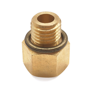 Raccord de tuyauterie en laiton M12-1.5 mâle vers 1/8NPT femelle, adaptateur de conversion de filetage métrique-pouce avec joint d'étanchéité en cuivre - Product Image 6
