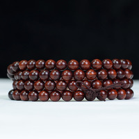 Chapelet en bois de santal naturel perles en vrac 108 perles mala colliers faisant prière perles en bois de rose Bracelet