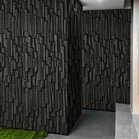 Panneau mural décoratif en pierre PU, effet pierre empilée, style moderne minimaliste, 1200*600mm, usage résidentiel et commercial