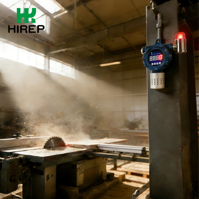 HIREP 0-1000m3 Industrial Dust Detector PM2.5/PM1.0/PM10 Monitor High Precision Light Alarm Digital Display ATEX/FCC/SIL