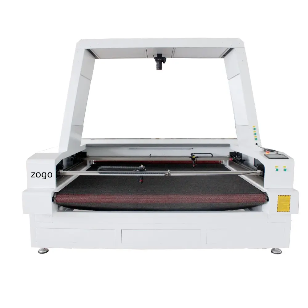 Auto Feed Fabric Laser Cutting Machine For Textiles Clothes Sportswear With TOP Ccd Camera Dual Laser Head With Position cutter