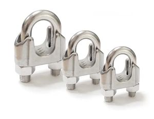 Pince à câble métallique en acier inoxydable Écrou à œil Liant de charge Manille à chaîne en câble métallique Pince de tuyau métrique-Catégorie de produit Pinces - Product Image 6