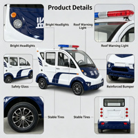 Véhicule de patrouille électrique utilitaire 4 places, chariot de patrouille électrique à peinture personnalisée pour l'inspection de la sécurité publique