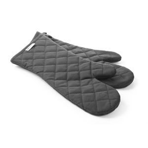 Gants de cuisine professionnels HENDI, 2 pièces, en coton noir avec revêtement ignifuge, 380 mm (L) - Product Image 1