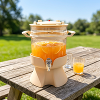 Carafe à jus classique en verre à bec verseur droit, grande capacité, portable pour les fêtes et le camping