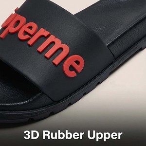 Dép cao su nam L&J có thể tùy chỉnh, kiểu dáng thời trang, mẫu mới, dép xỏ ngón màu đen, dép bong bóng dành cho nam - Product Image 2